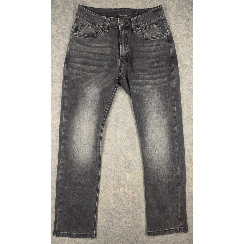 Savage Tacticians SAVTAC Mens 30x30 Tactical Denim Jeans Charcoal Black Wash